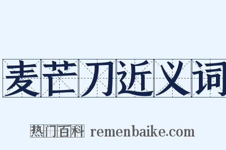 麦芒刀近义词是什么意思的图片